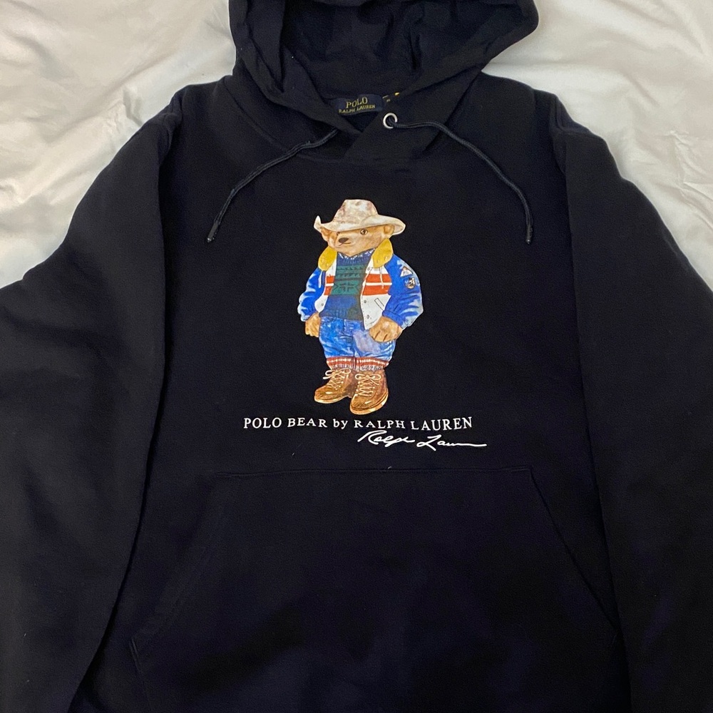 Polo by Ralph Lauren Navy Hoodie with Bear Design
